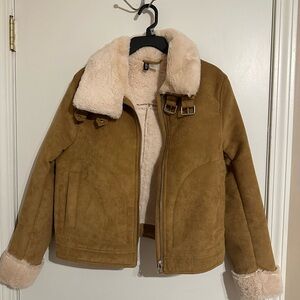 H&M Cream Faux Shearling Jacket